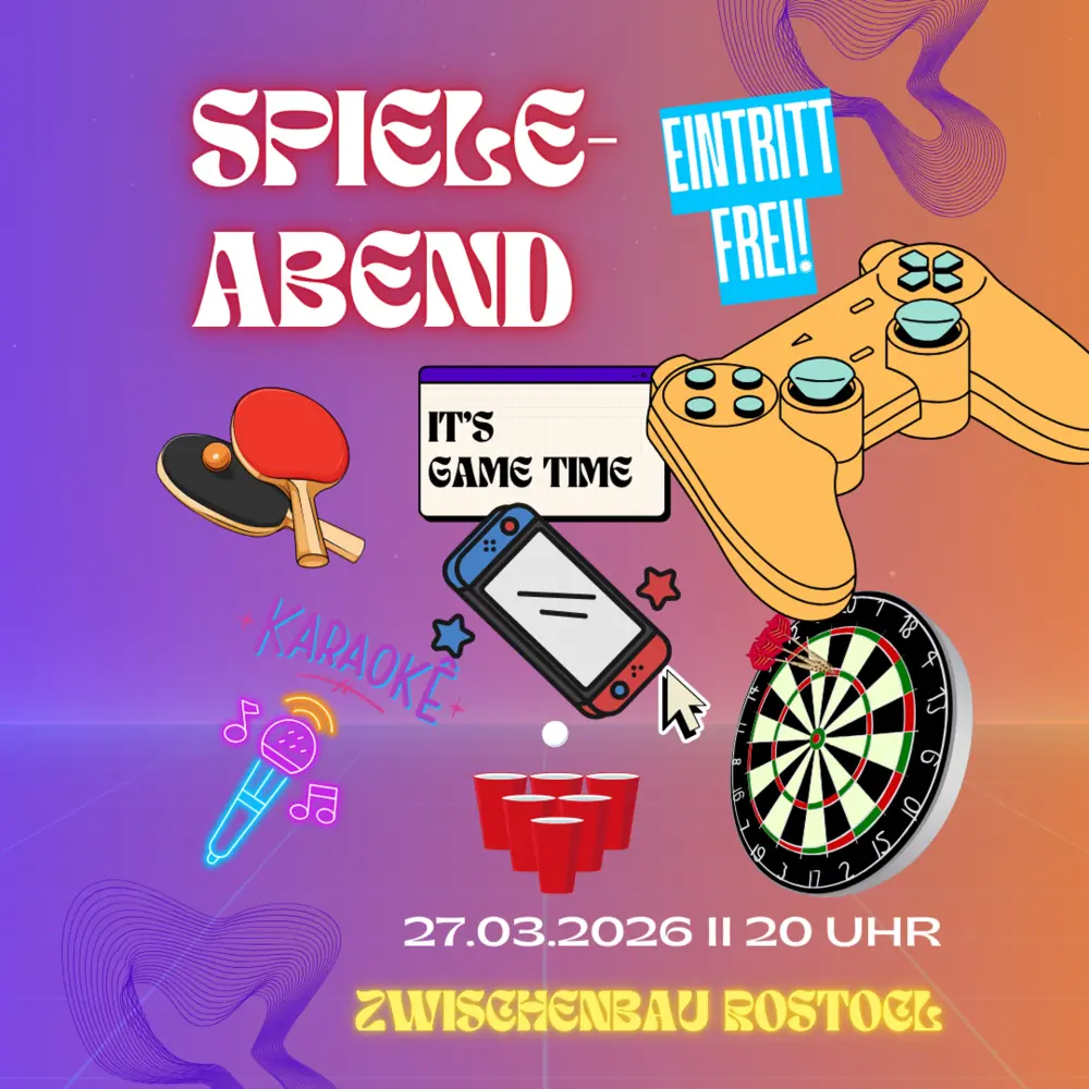 Poster: Spieleabend 🎤🎯🎮