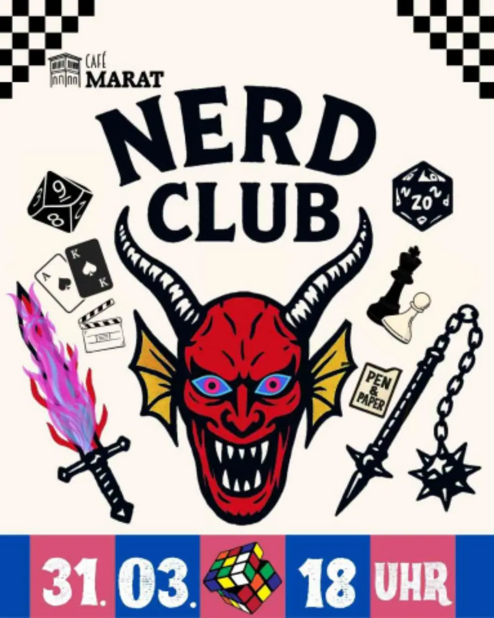 Poster: NERD-CLUB der Spielestammtisch