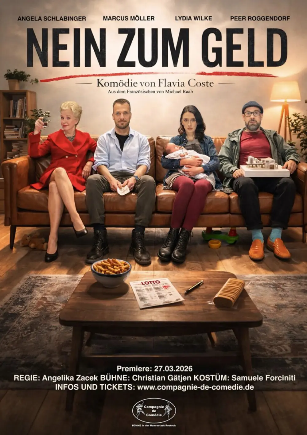 Poster: NEIN ZUM GELD! – Komödie von Flavia Coste